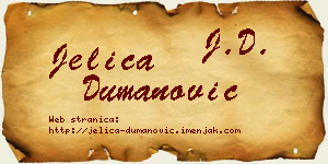 Jelica Dumanović vizit kartica